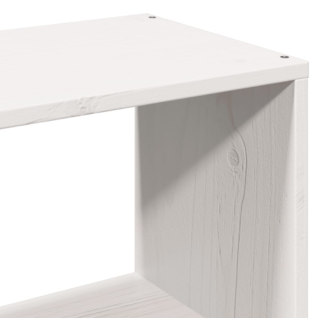 seng med reol uden madras 160x200 cm massivt fyrretræ hvid