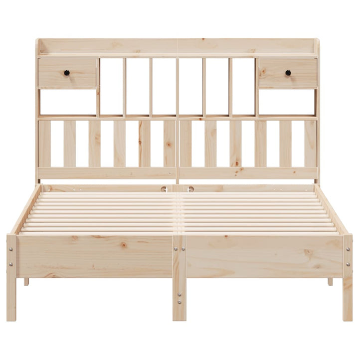 seng med reol uden madras 140x190 cm massivt fyrretræ