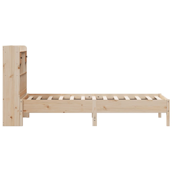 seng med reol uden madras 75x190 cm massivt fyrretræ