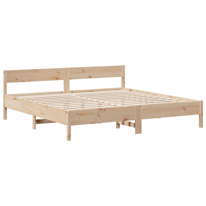 seng med reol uden madras 180x200 cm massivt fyrretræ