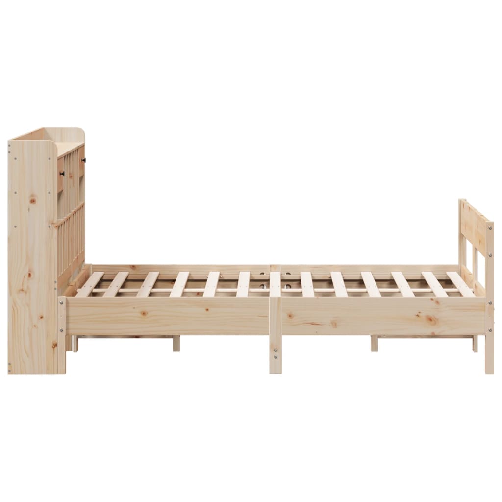 seng med reol uden madras 140x200 cm massivt fyrretræ