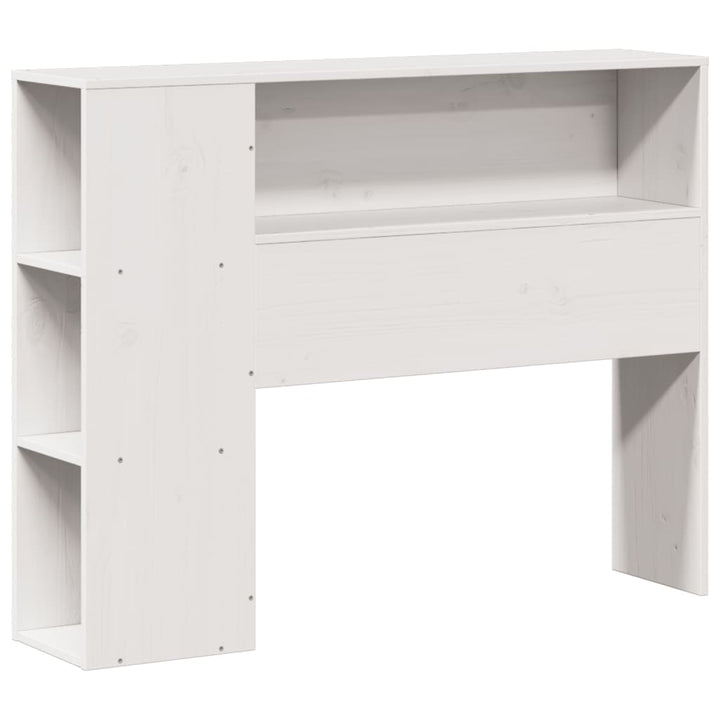 seng med reol uden madras 75x190 cm massivt fyrretræ hvid