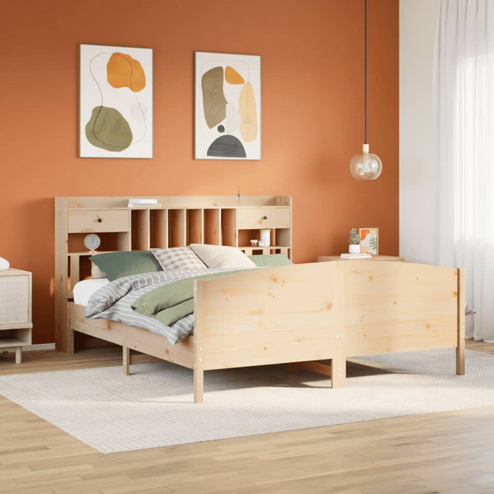 seng med reol uden madras 180x200 cm massivt fyrretræ