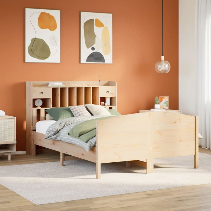 seng med reol uden madras 140x200 cm massivt fyrretræ