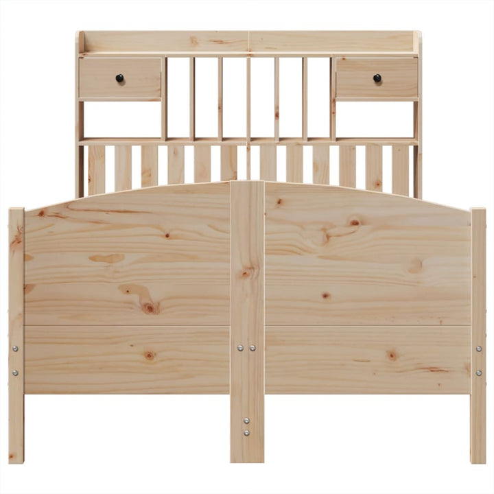 seng med reol uden madras 135x190 cm massivt fyrretræ