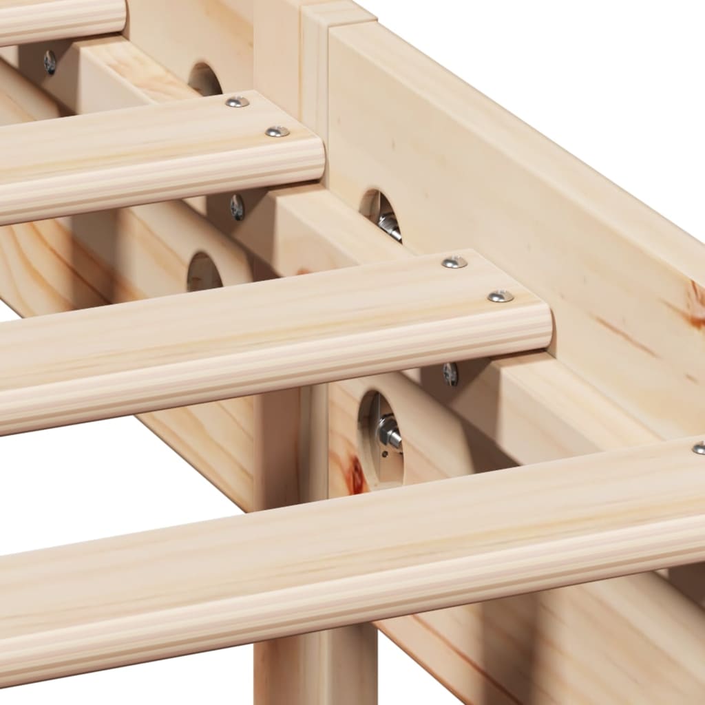 seng med reol uden madras 160x200 cm massivt fyrretræ