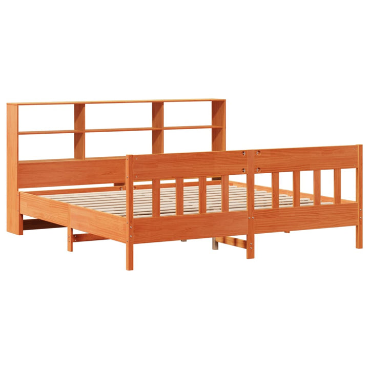sengeramme uden madras 200x200 cm massivt fyrretræ gyldenbrun