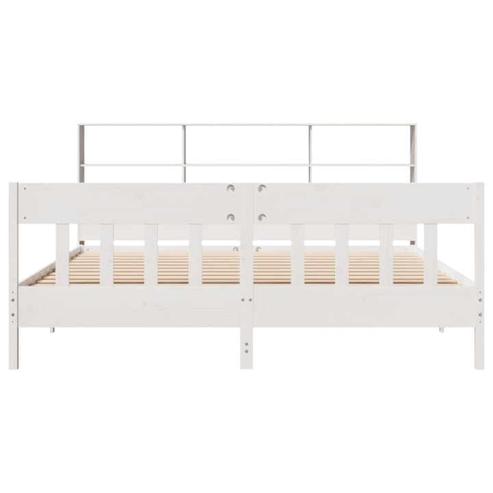 sengeramme uden madras 180x200 cm massivt fyrretræ hvid