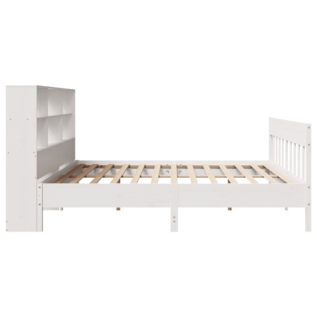 sengeramme uden madras 180x200 cm massivt fyrretræ hvid