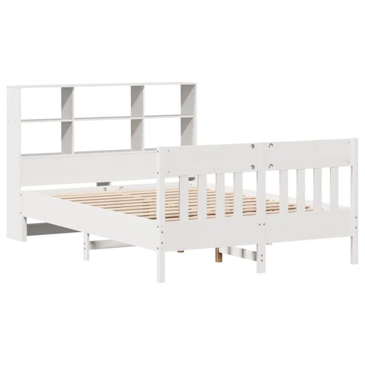 sengeramme uden madras 160x200 cm massivt fyrretræ hvid