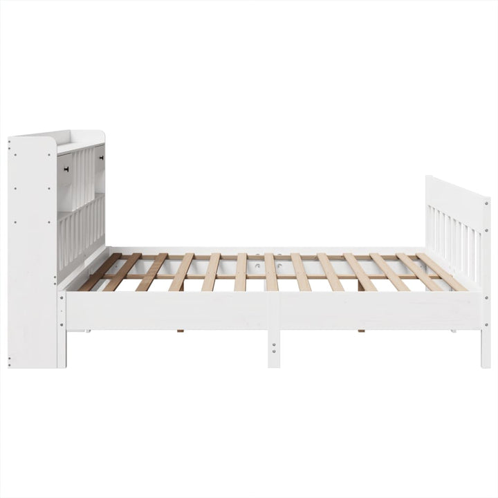 sengeramme uden madras 180x200 cm massivt fyrretræ hvid