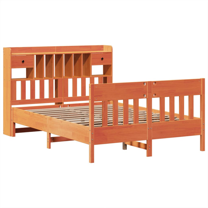 sengeramme uden madras 160x200 cm massivt fyrretræ gyldenbrun