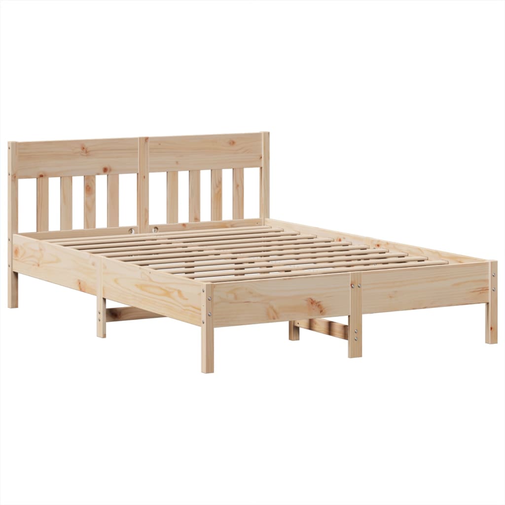 sengeramme uden madras 140x200 cm massivt fyrretræ