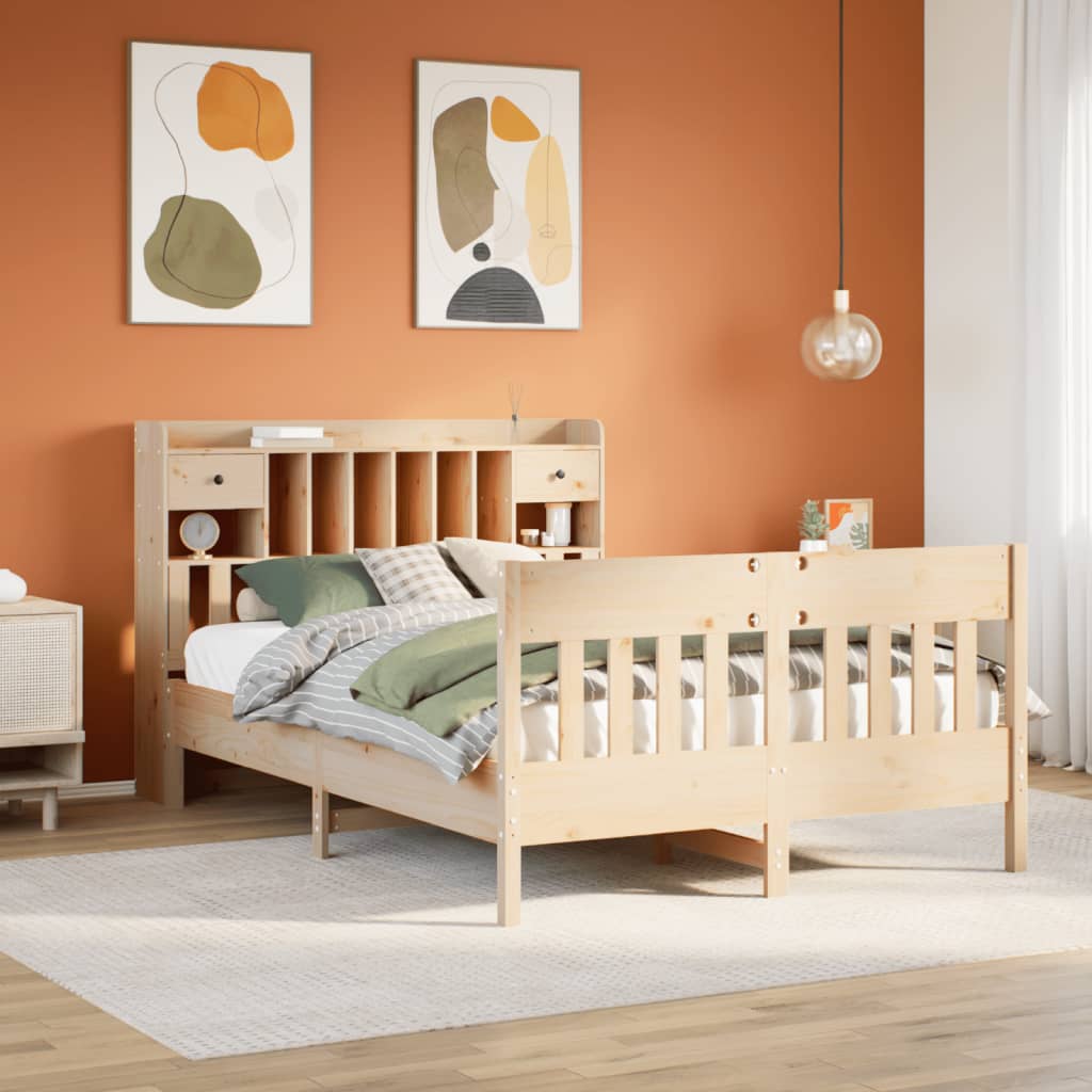 sengeramme uden madras 140x200 cm massivt fyrretræ