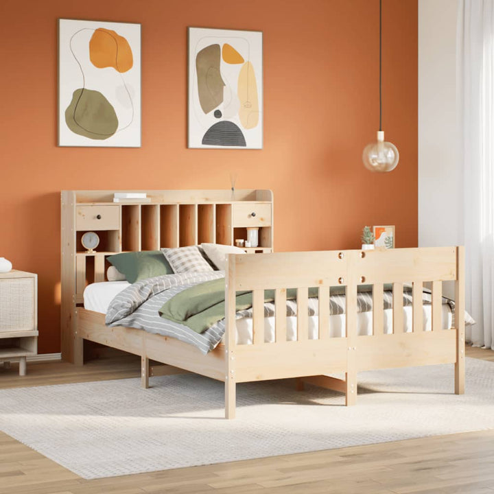 sengeramme uden madras 140x200 cm massivt fyrretræ