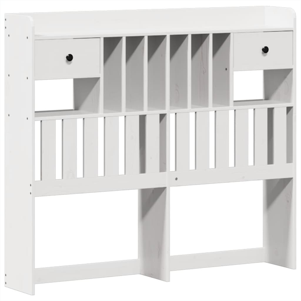sengeramme uden madras 135x190 cm massivt fyrretræ hvid