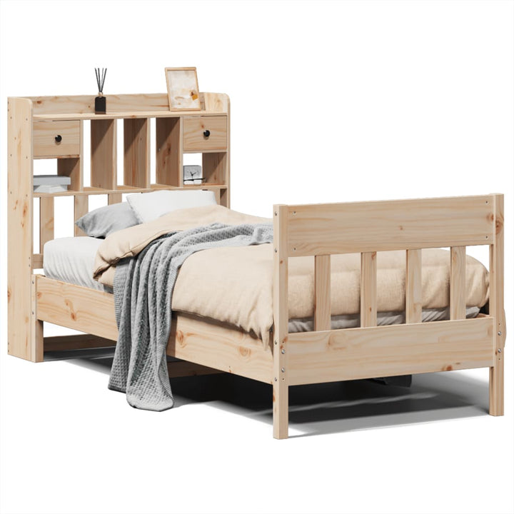 sengeramme uden madras 90x190 cm massivt fyrretræ