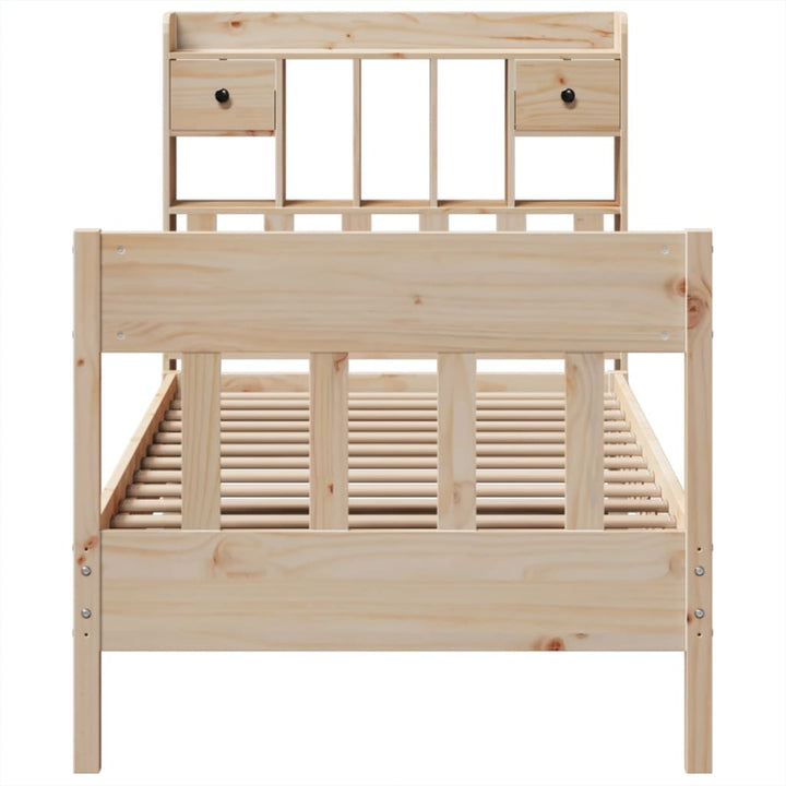 sengeramme uden madras 90x190 cm massivt fyrretræ