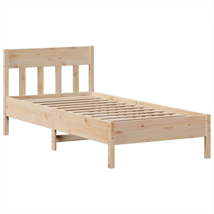 sengeramme uden madras 90x190 cm massivt fyrretræ