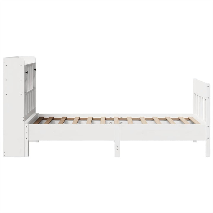 sengeramme uden madras 90x190 cm massivt fyrretræ hvid