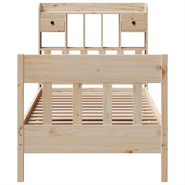 sengeramme uden madras 75x190 cm massivt fyrretræ