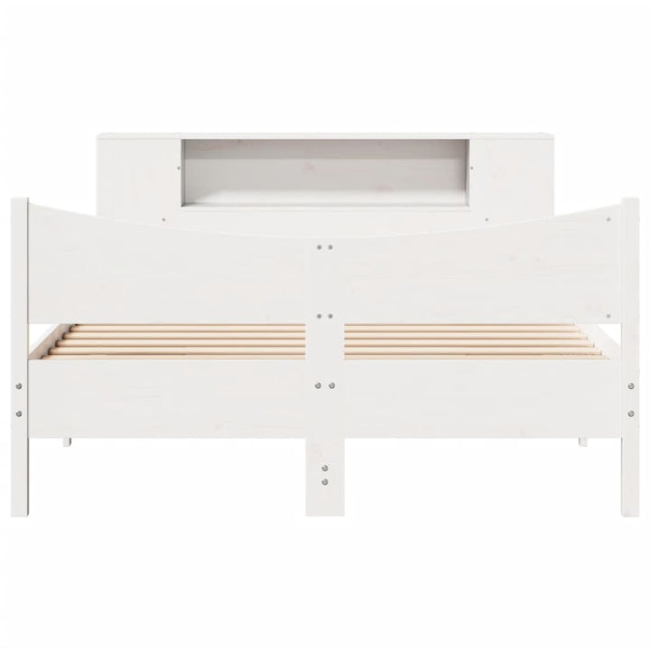 sengeramme uden madras 140x190 cm massivt fyrretræ hvid