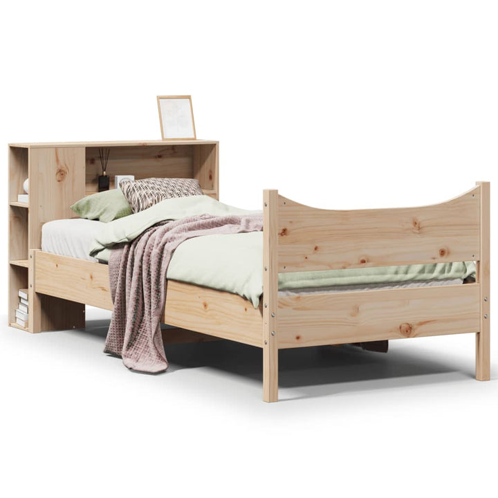 sengeramme uden madras 75x190 cm massivt fyrretræ
