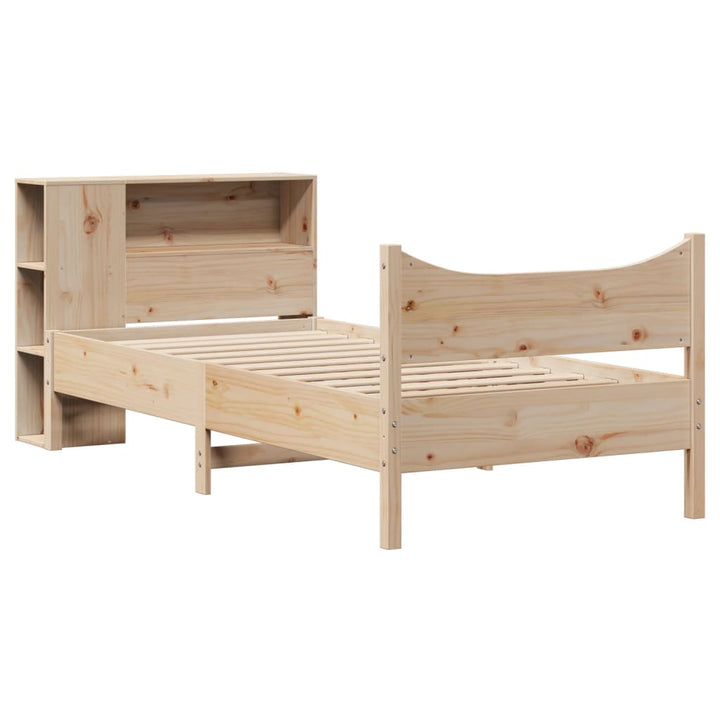 sengeramme uden madras 75x190 cm massivt fyrretræ