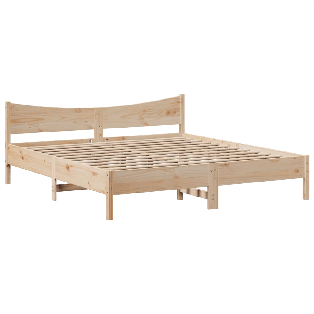 sengeramme uden madras 180x200 cm massivt fyrretræ