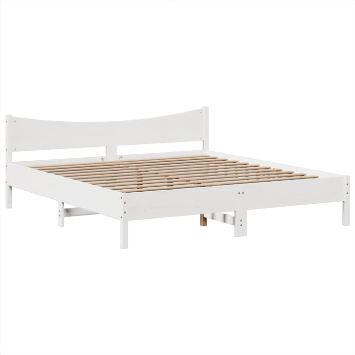 sengeramme uden madras 180x200 cm massivt fyrretræ hvid