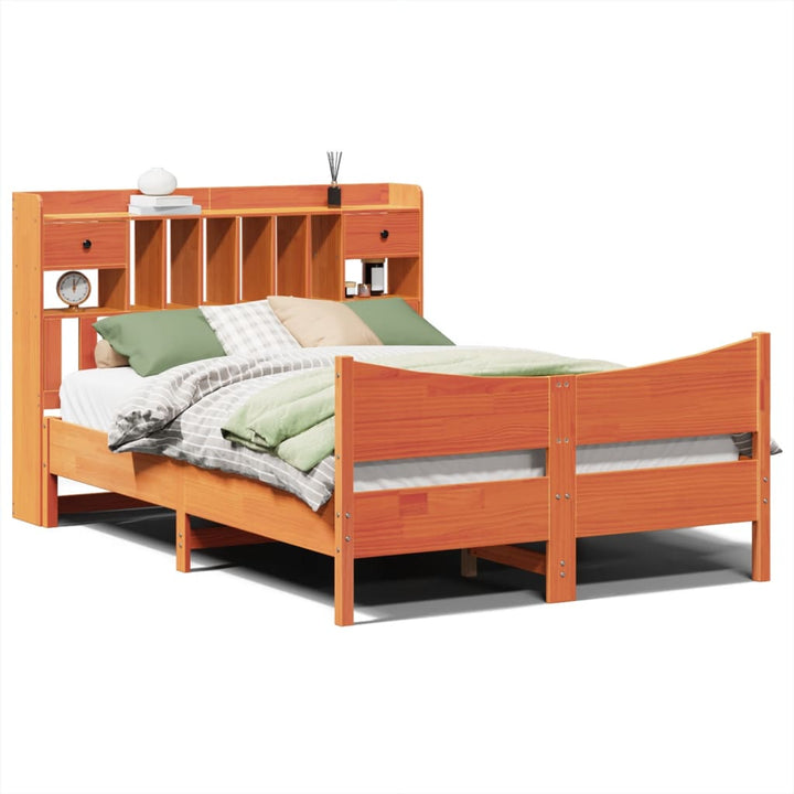 sengeramme uden madras 160x200 cm massivt fyrretræ gyldenbrun