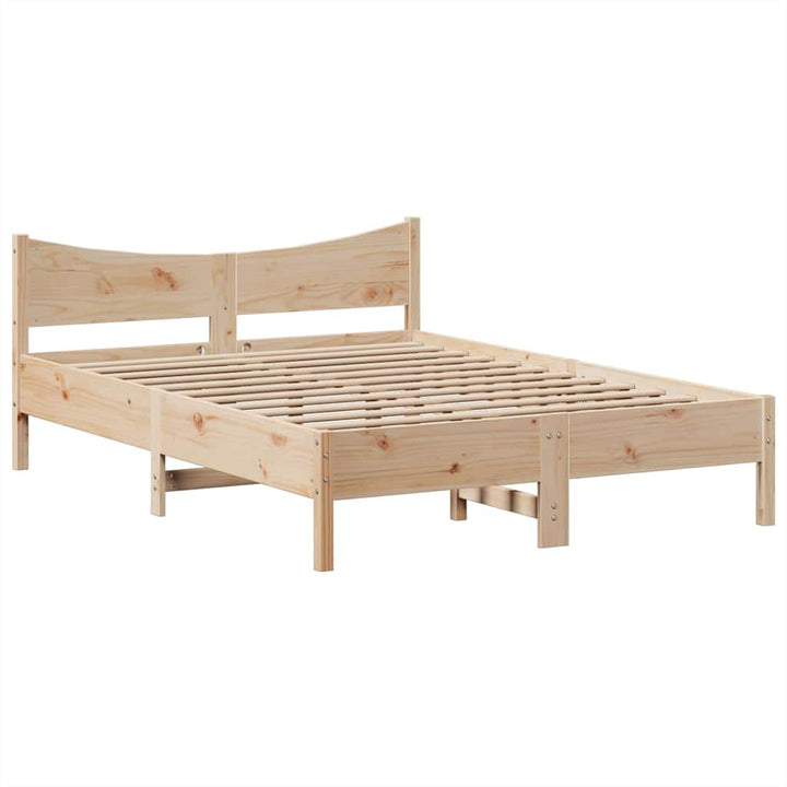 sengeramme uden madras 140x200 cm massivt fyrretræ