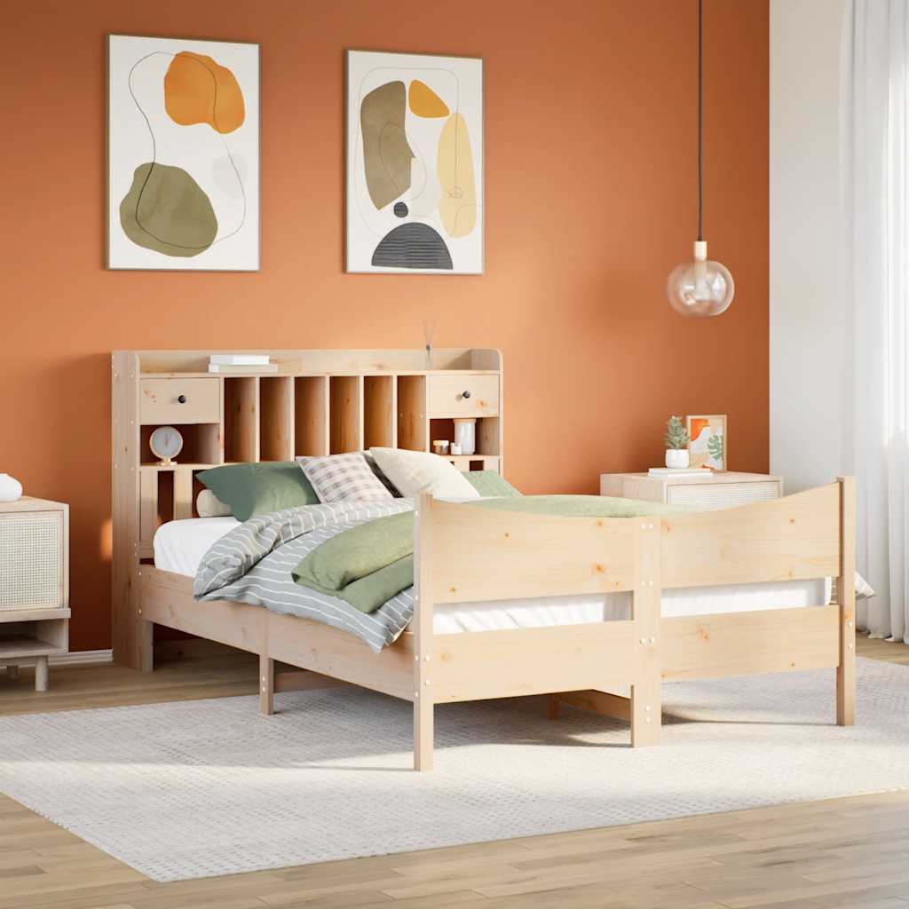 sengeramme uden madras 140x200 cm massivt fyrretræ