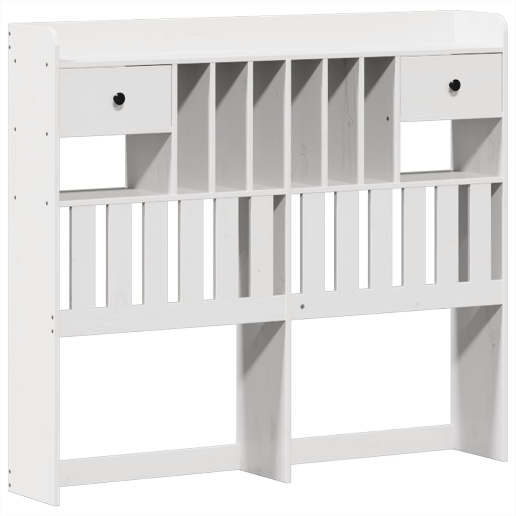 sengeramme uden madras 135x190 cm massivt fyrretræ hvid