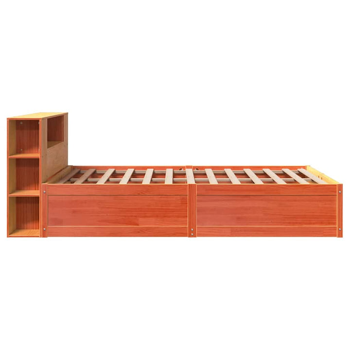 sengeramme uden madras 140x200 cm massivt fyr gyldenbrun