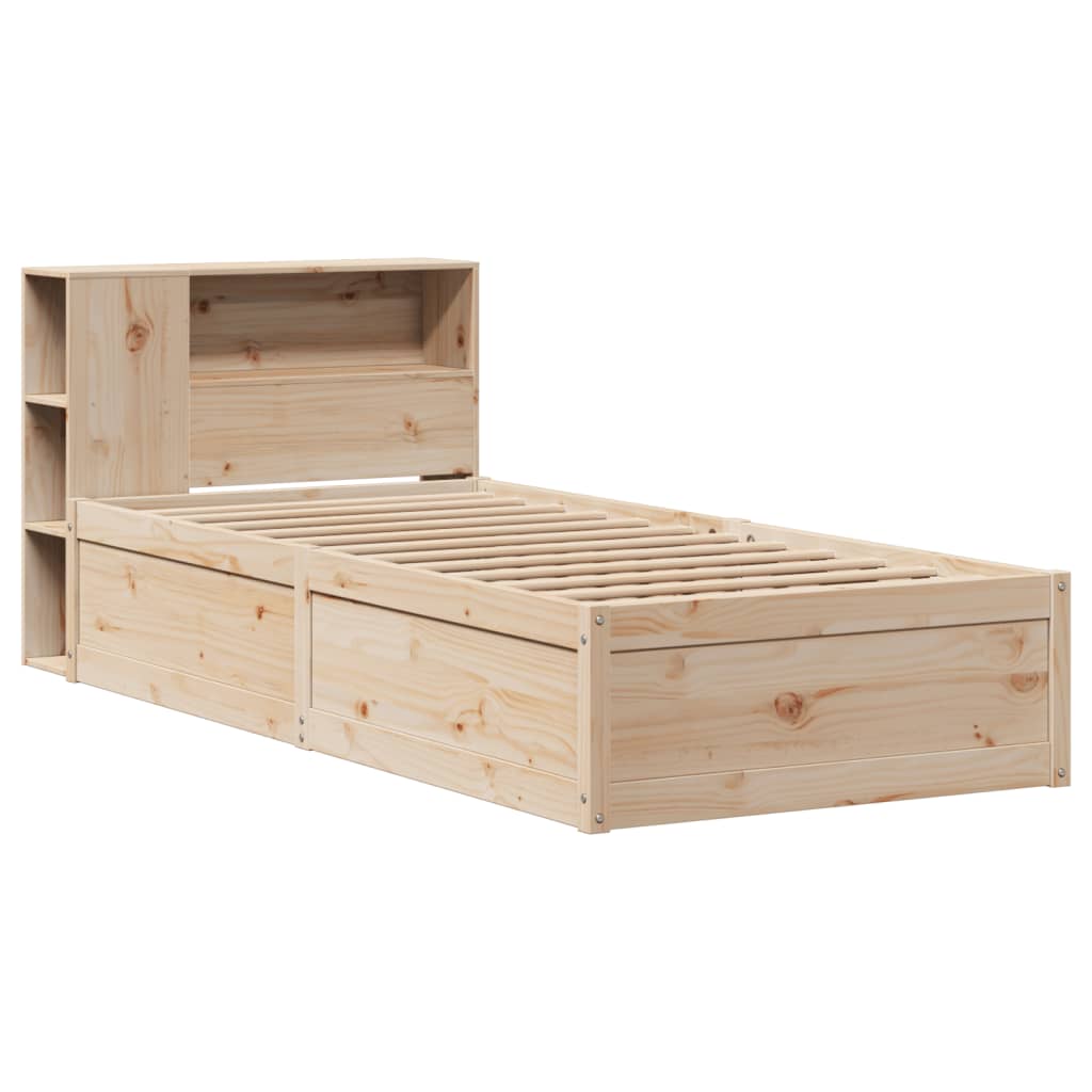 sengeramme uden madras 75x190 cm massivt fyrretræ