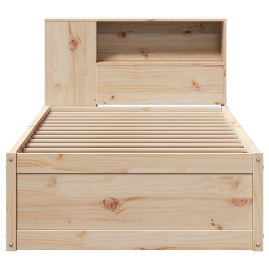 sengeramme uden madras 75x190 cm massivt fyrretræ