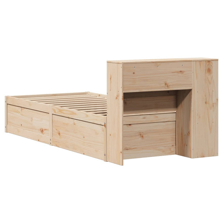 sengeramme uden madras 75x190 cm massivt fyrretræ