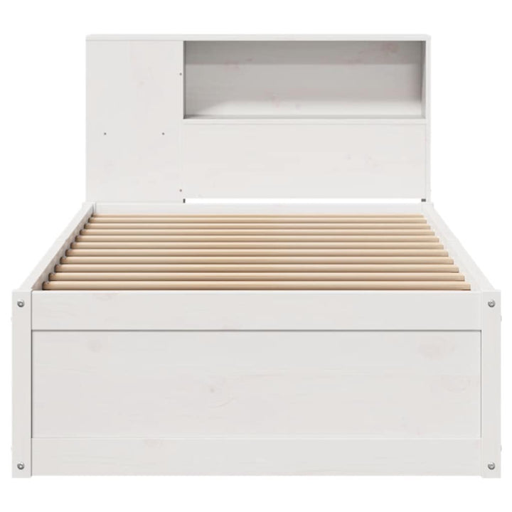 sengeramme uden madras 75x190 cm massivt fyrretræ hvid