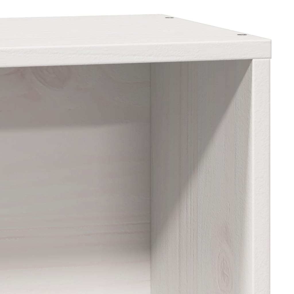 sengeramme uden madras 75x190 cm massivt fyrretræ hvid