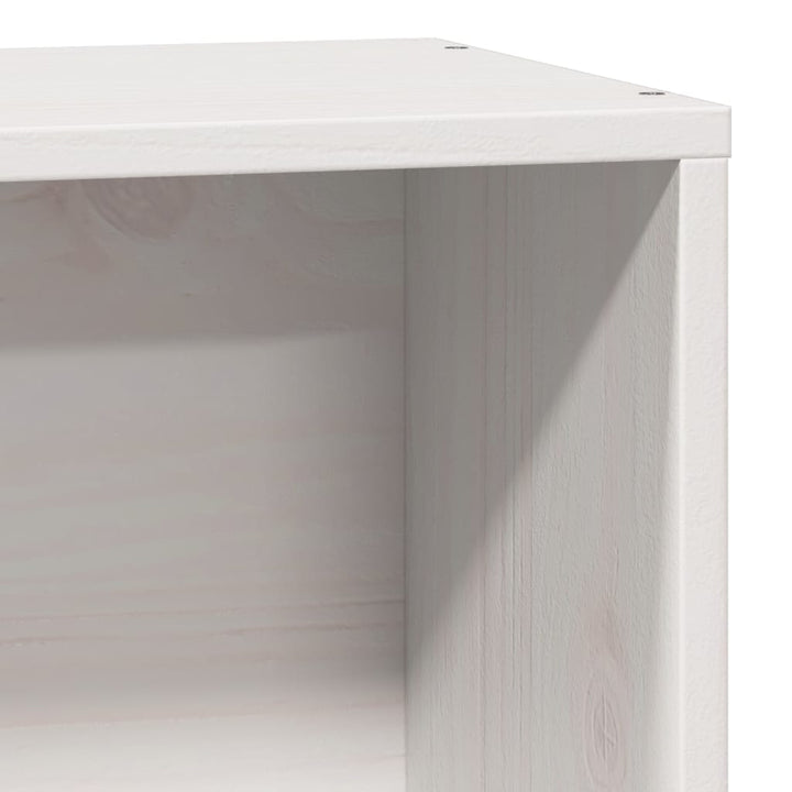 sengeramme uden madras 75x190 cm massivt fyrretræ hvid