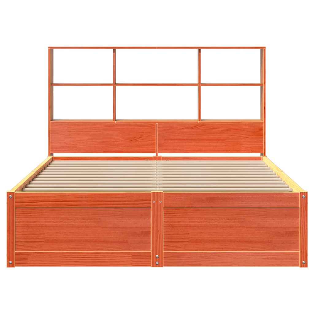 sengeramme uden madras 160x200 cm massivt fyrretræ gyldenbrun