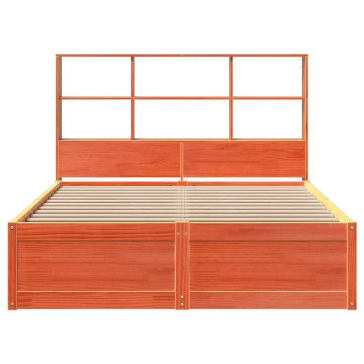 sengeramme uden madras 120x200 cm massivt fyrretræ gyldenbrun
