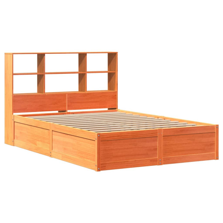 sengeramme uden madras 120x190 cm massivt fyrretræ gyldenbrun