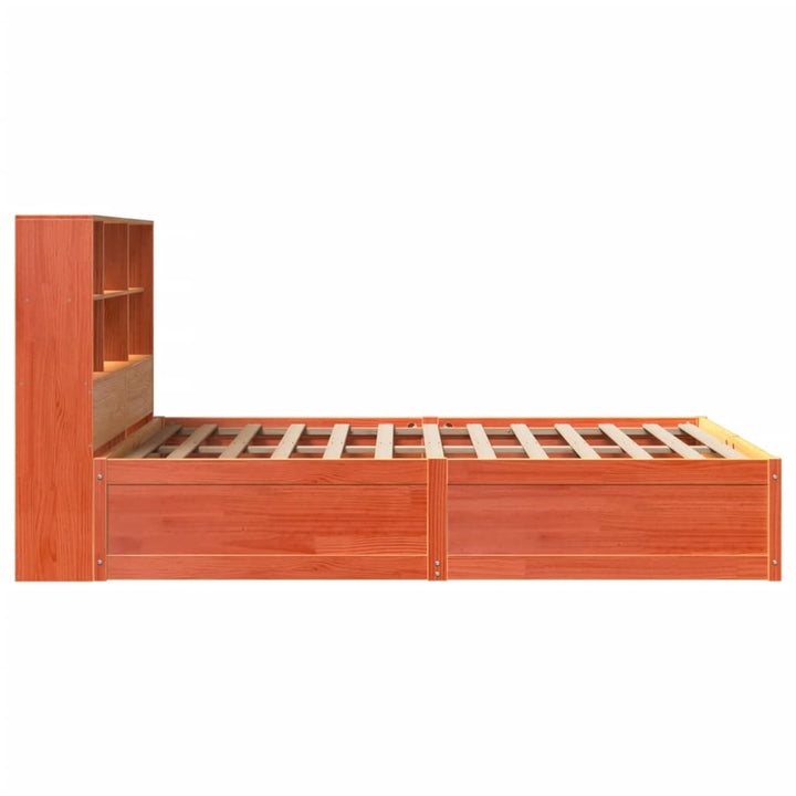 sengeramme uden madras 120x190 cm massivt fyrretræ gyldenbrun