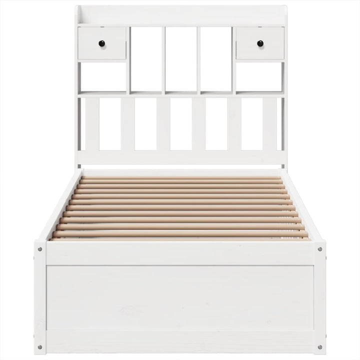 sengeramme uden madras 90x200 cm massivt fyrretræ hvid