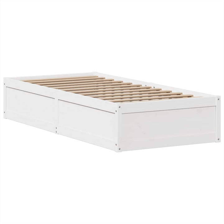 sengeramme uden madras 90x200 cm massivt fyrretræ hvid