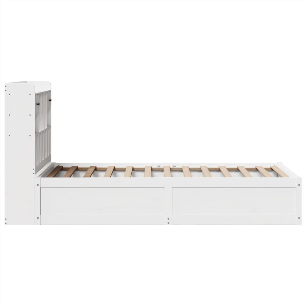 sengeramme uden madras 90x200 cm massivt fyrretræ hvid