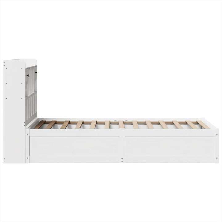 sengeramme uden madras 90x200 cm massivt fyrretræ hvid