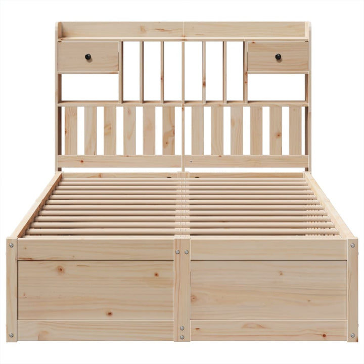sengeramme uden madras 135x190 cm massivt fyrretræ hvid